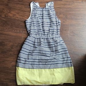 Old navy yellow and navy striped dress